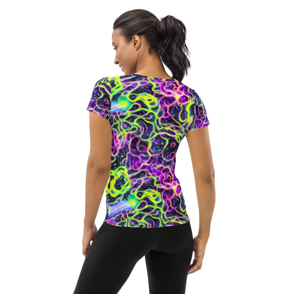 Limewire Lagoon on Women's Athletic T-Shirt — Back