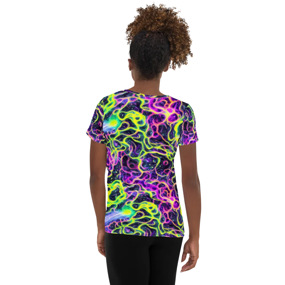 Limewire Lagoon on Women's Athletic T-Shirt — Back