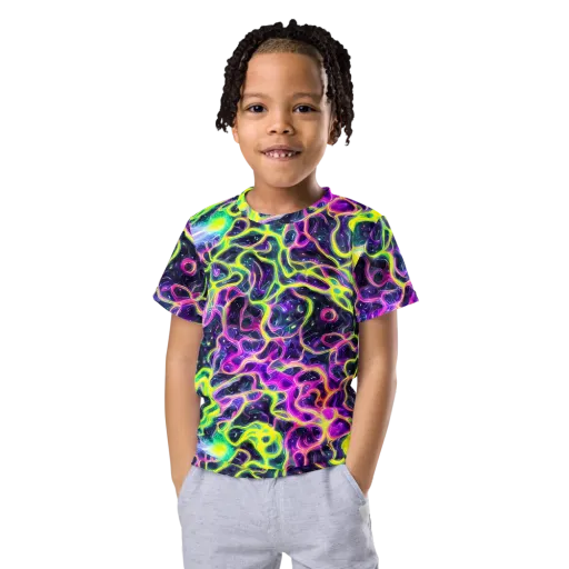 Limewire Lagoon on a Kids Crew Neck T-Shirt