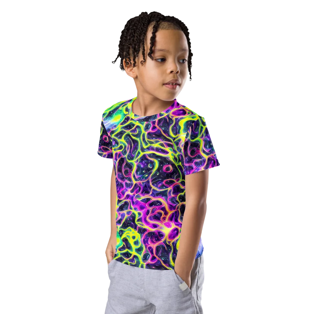 Limewire Lagoon on Kids Crew Neck T-Shirt — Left Front