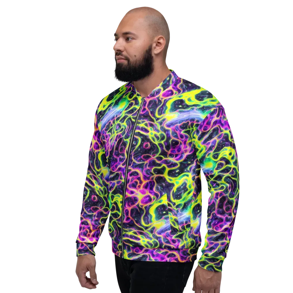 Limewire Lagoon on Bomber Jacket — Left