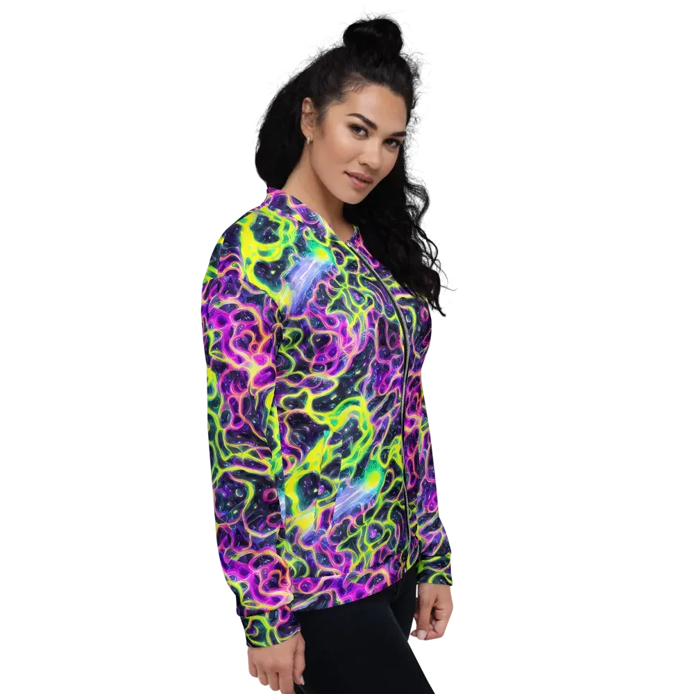 Limewire Lagoon on Bomber Jacket — Right