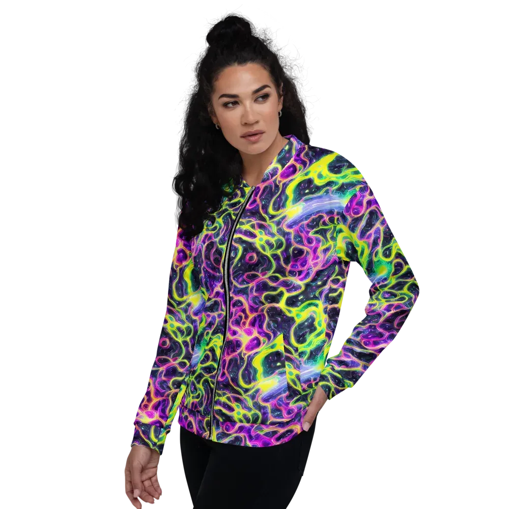 Limewire Lagoon on Bomber Jacket — Left
