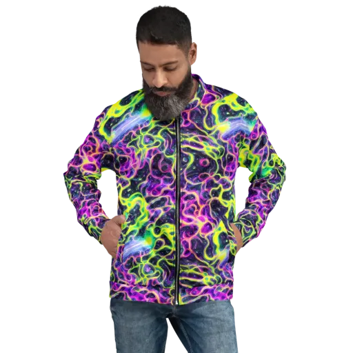 Limewire Lagoon on a Bomber Jacket