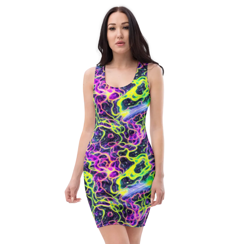 Limewire Lagoon on Bodycon Dress — Front