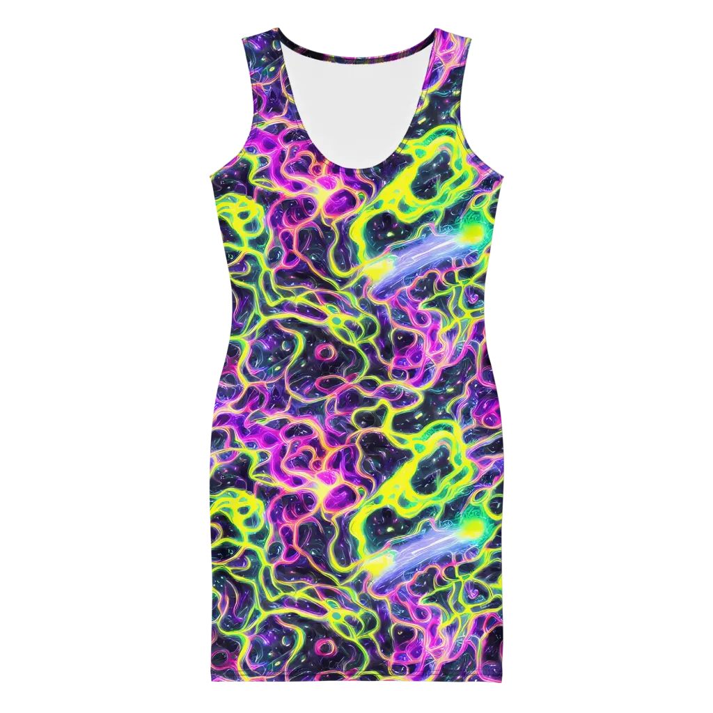 Limewire Lagoon on Bodycon Dress — Front