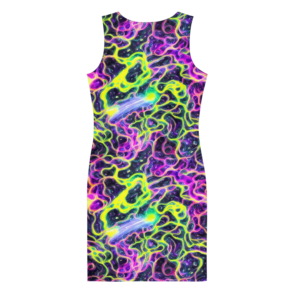 Limewire Lagoon on Bodycon Dress — Back