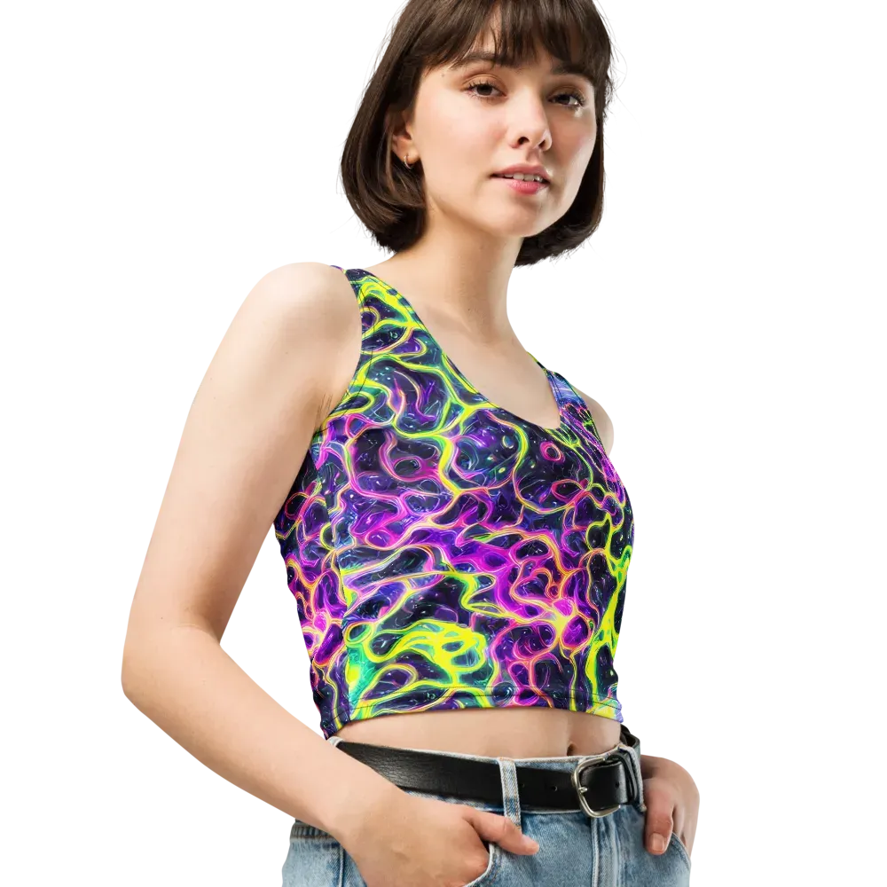 Limewire Lagoon on Crop Top — Right Front