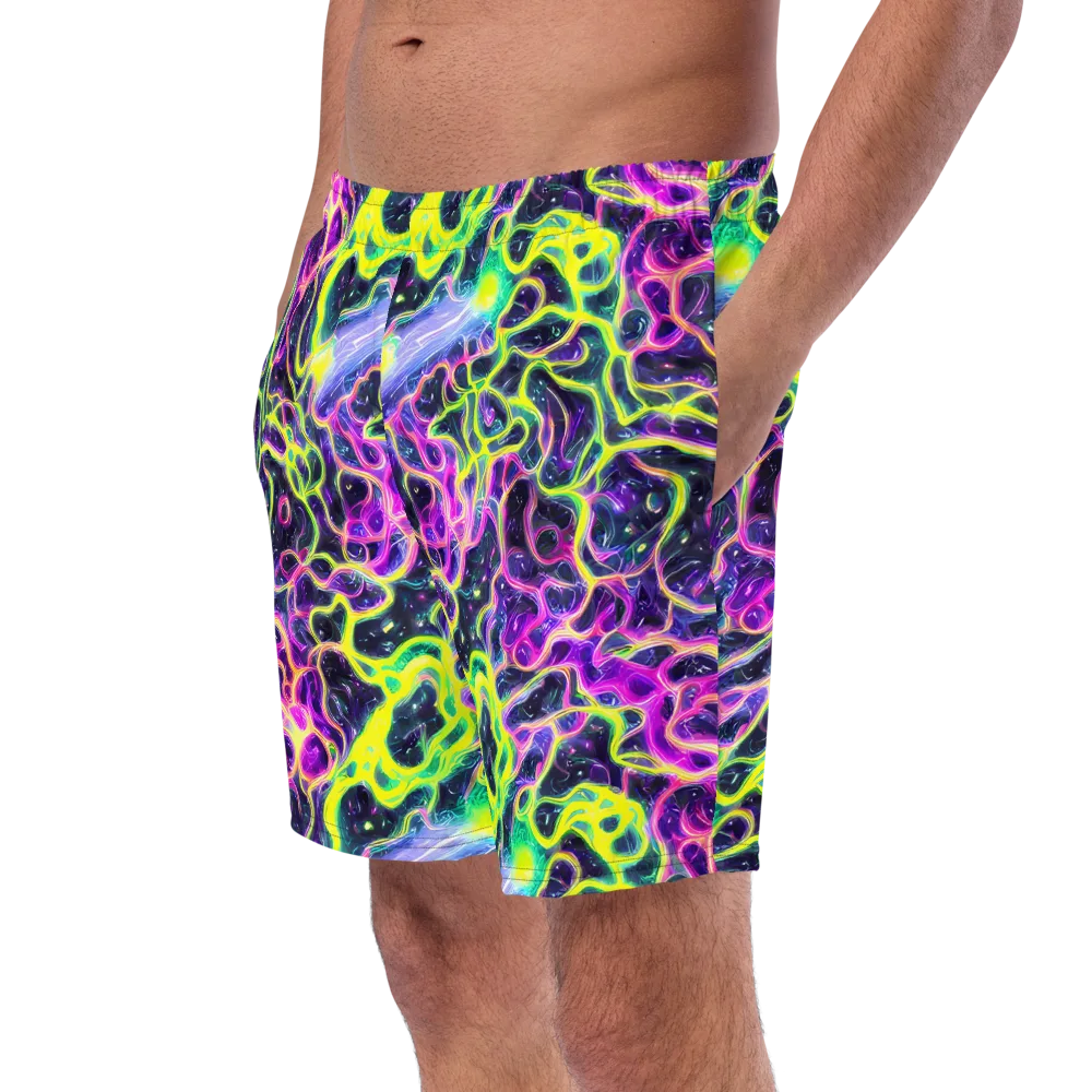 Limewire Lagoon on Swim Trunks — Left Front