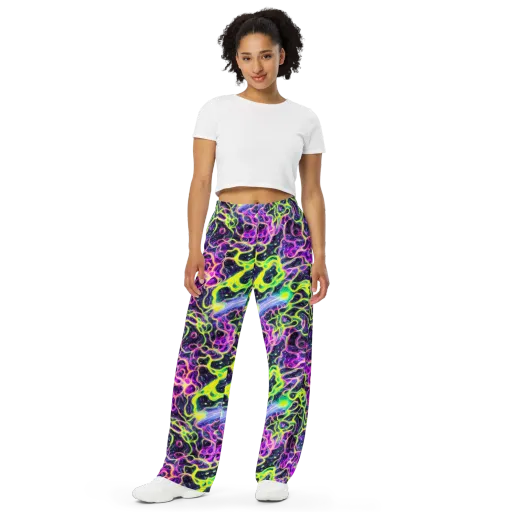 Limewire Lagoon on a Wide-Leg Pants