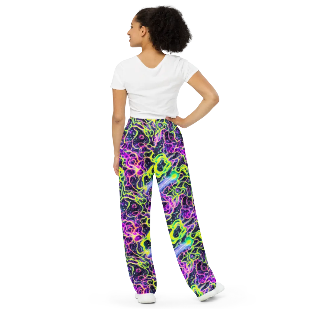 Limewire Lagoon on Wide-Leg Pants — Back