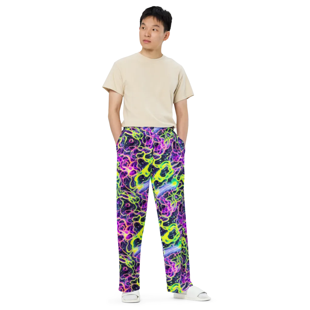 Limewire Lagoon on Wide-Leg Pants — Front