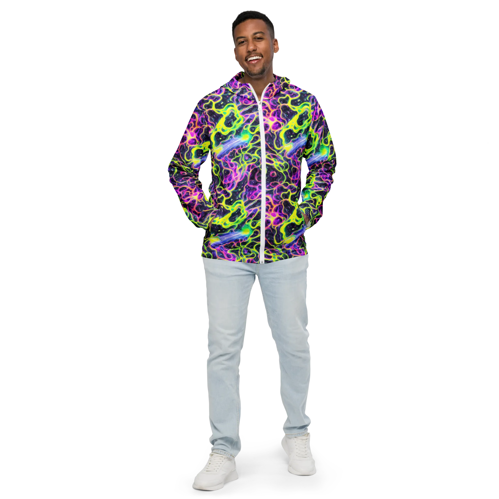 Limewire Lagoon on Men's Windbreaker — Front