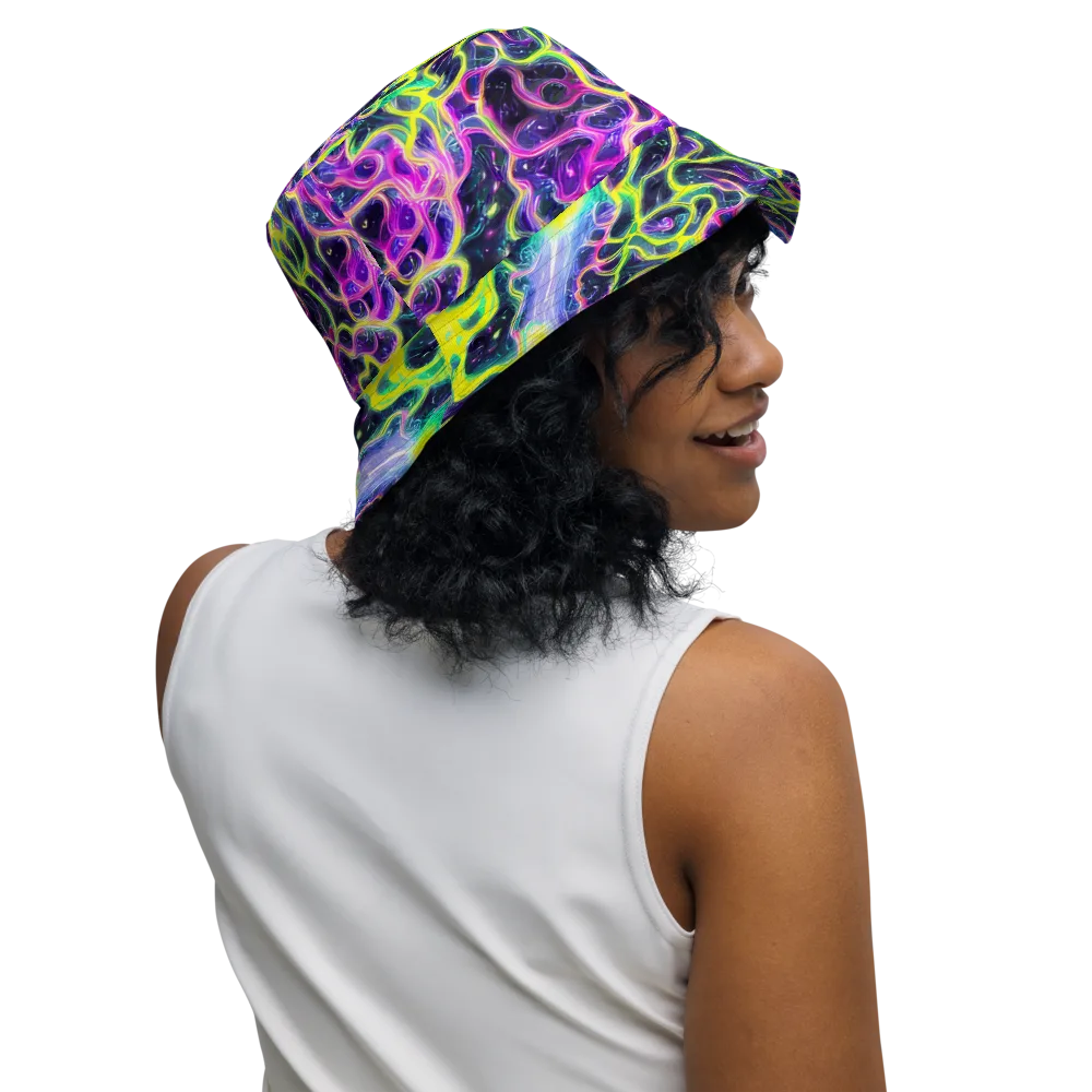 Limewire Lagoon on Reversible Bucket Hat — Right Outside