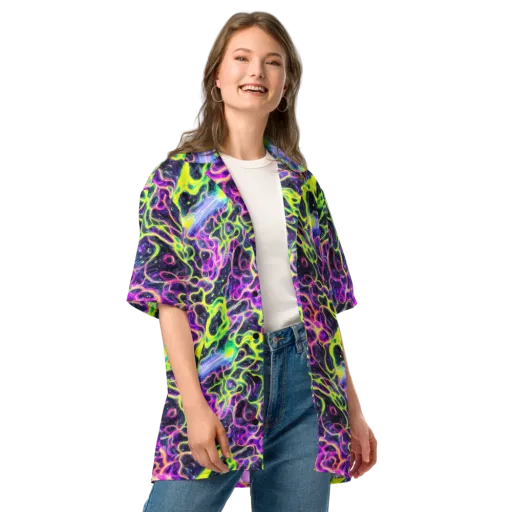 Limewire Lagoon on a Button Shirt