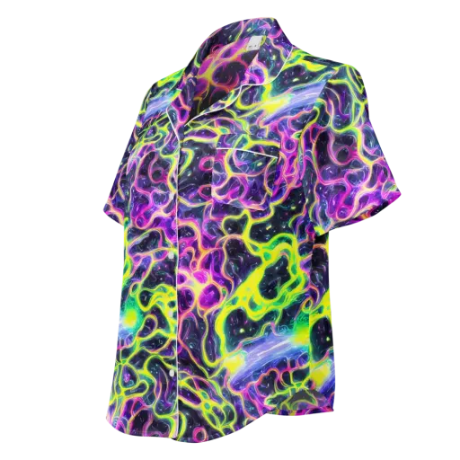 Limewire Lagoon on a Women's Short Sleeve Pajama Top