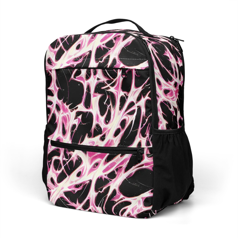 Fuchsia Fracture on Utility Backpack — Left Front
