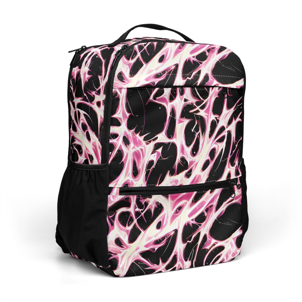 Fuchsia Fracture on Utility Backpack — Right Front