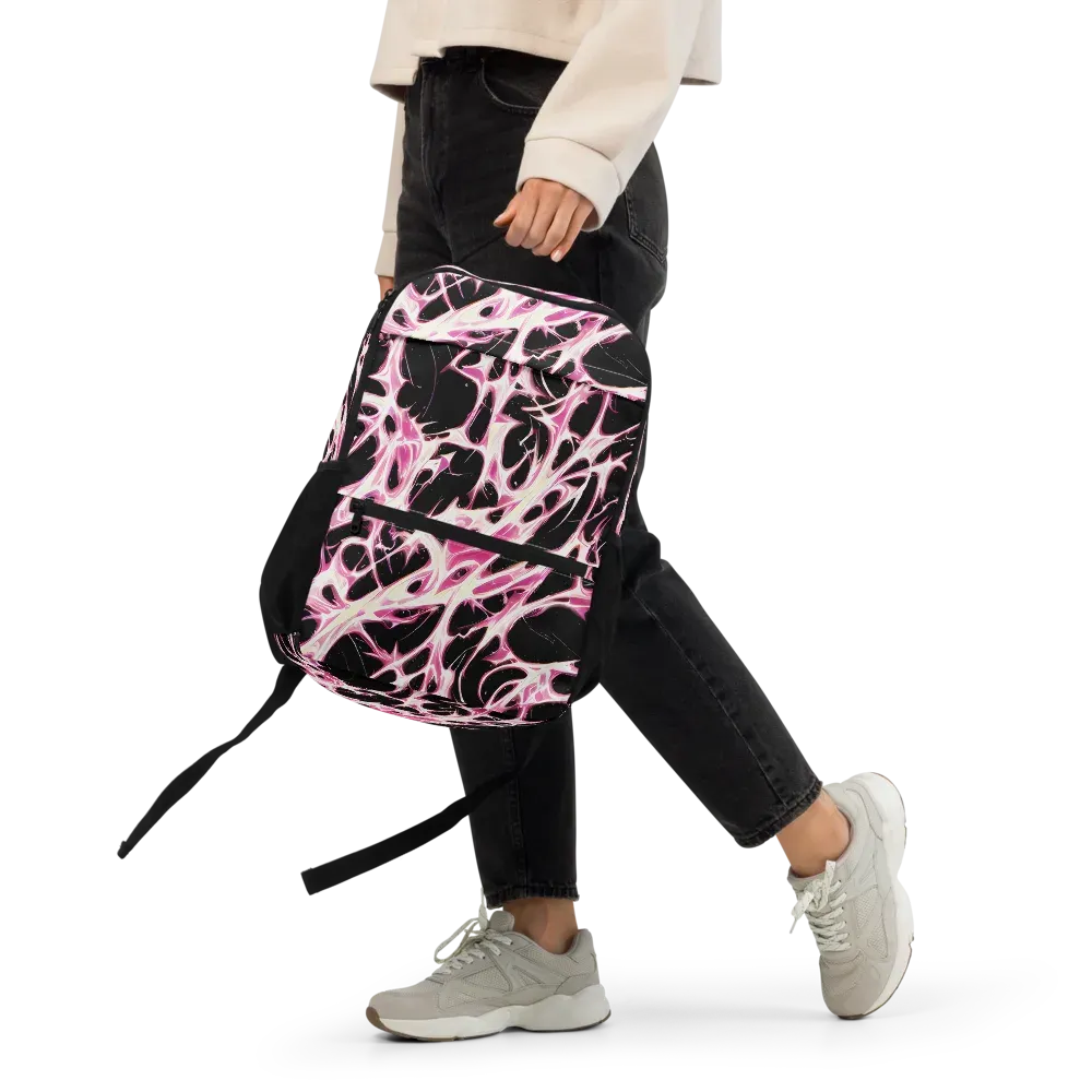 Fuchsia Fracture on Utility Backpack — Front