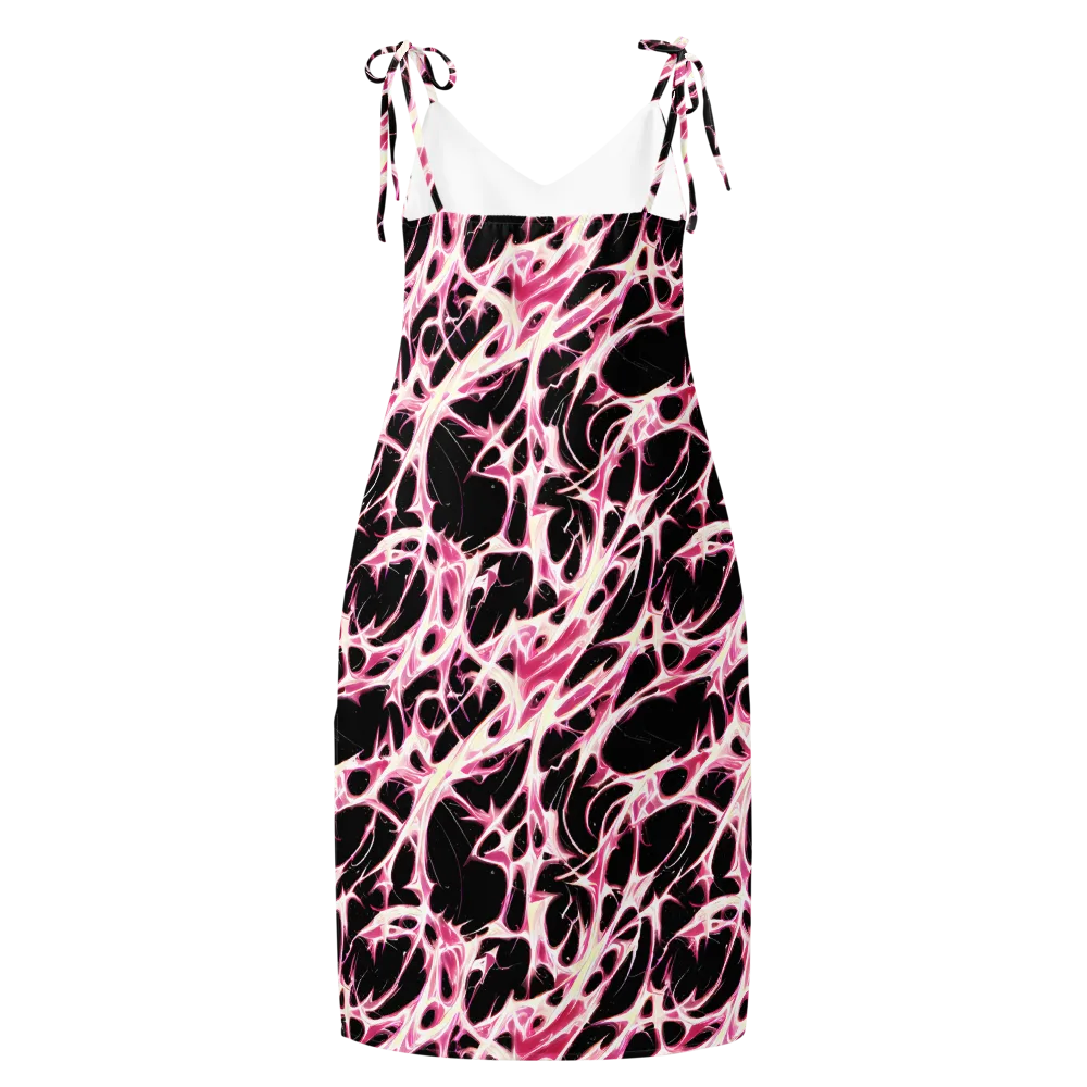 Fuchsia Fracture on Slip Dress — Back