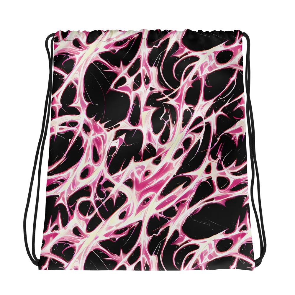 Fuchsia Fracture on Drawstring Bag — Photo