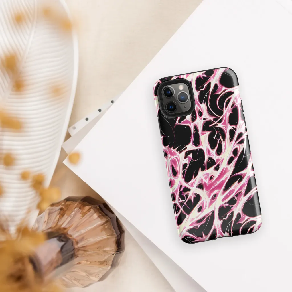 Fuchsia Fracture on Tough Case for iPhone® — Front