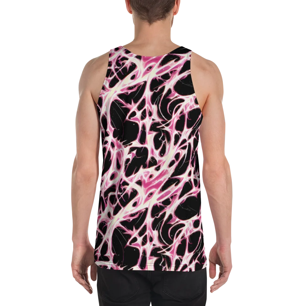 Fuchsia Fracture on Men's Tank Top — Back