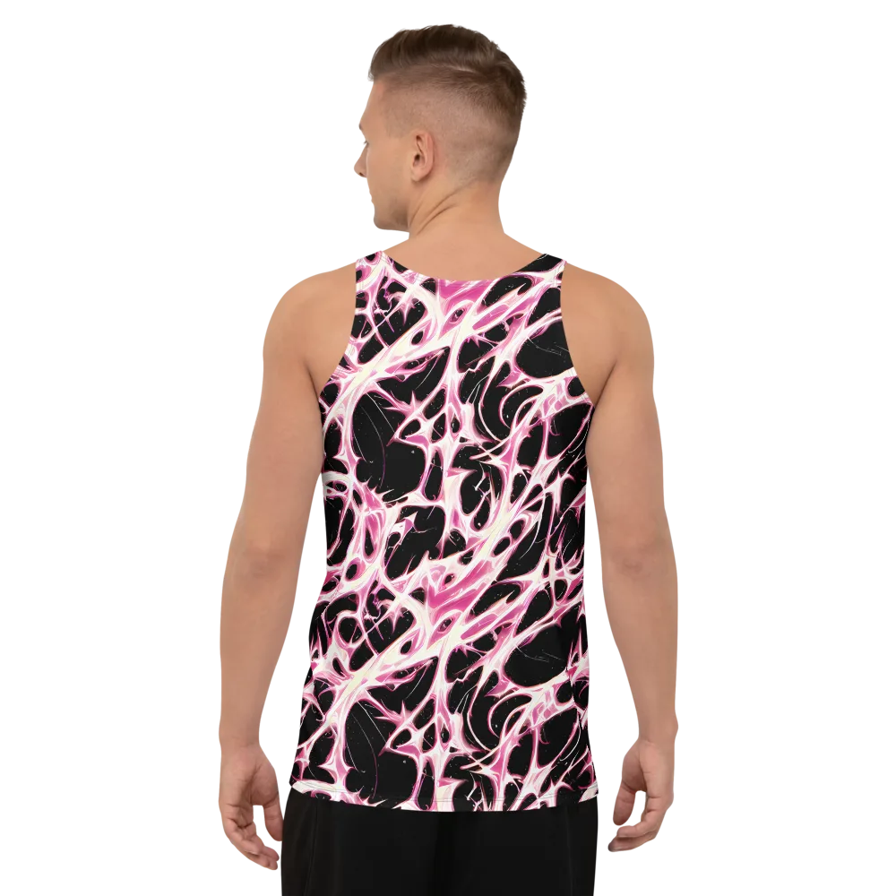 Fuchsia Fracture on Men's Tank Top — Back