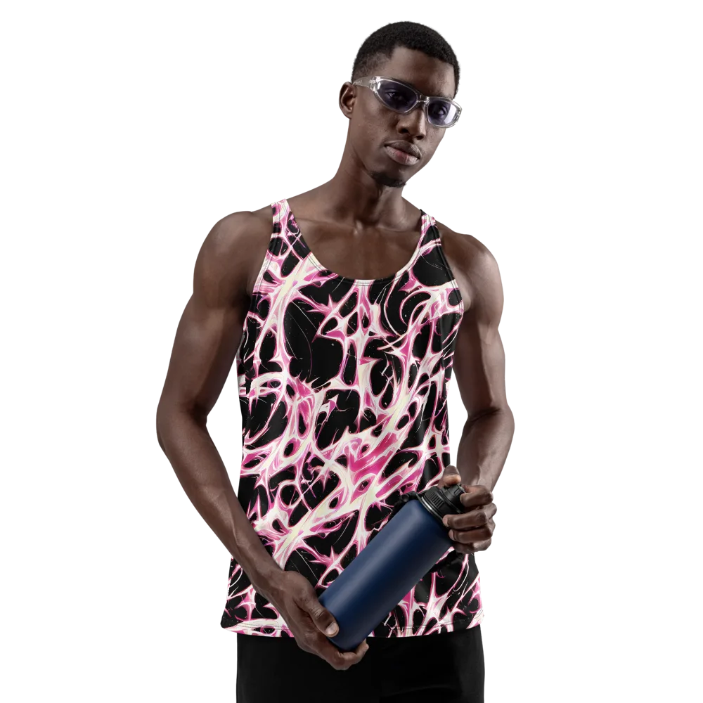 Fuchsia Fracture on Men's Tank Top — Front