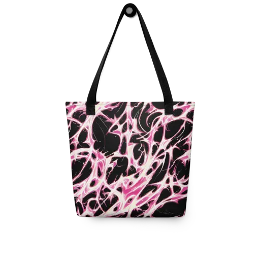 Fuchsia Fracture on a Tote Bag