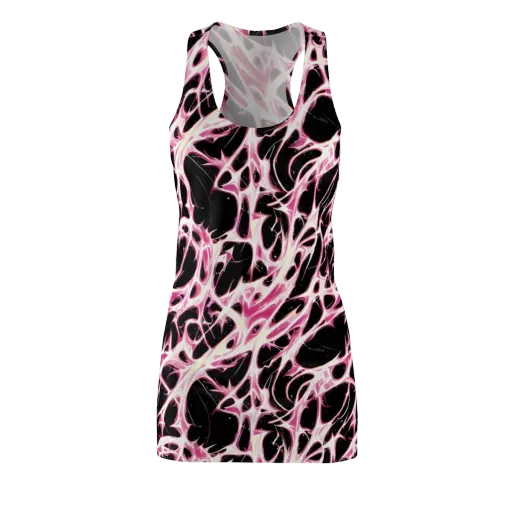 Fuchsia Fracture on a Racerback Dress