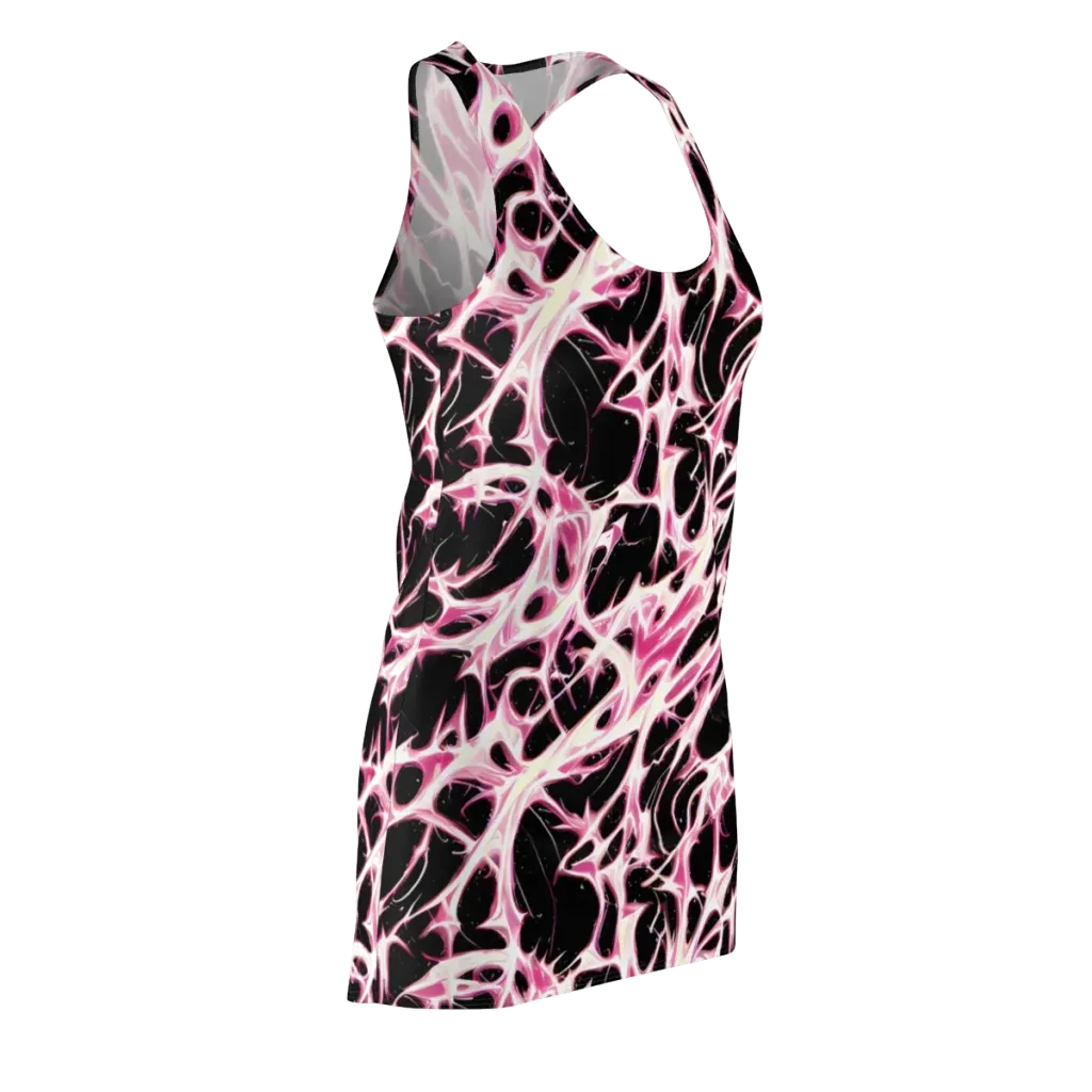 Fuchsia Fracture on Racerback Dress — Front Side
