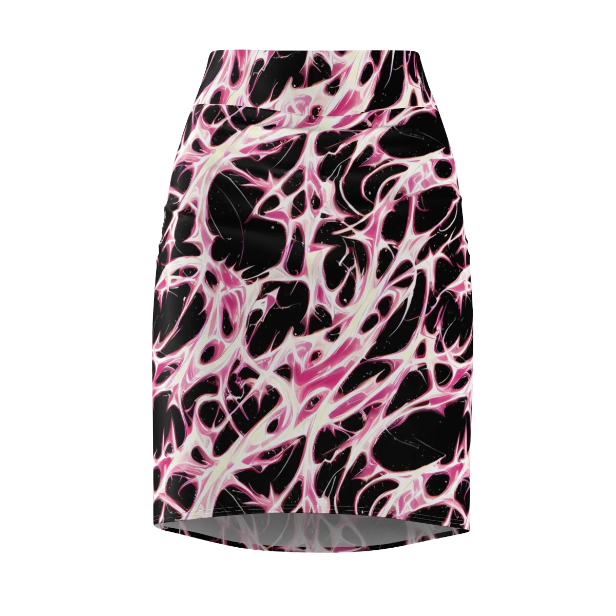 Fuchsia Fracture on Pencil Skirt — Front