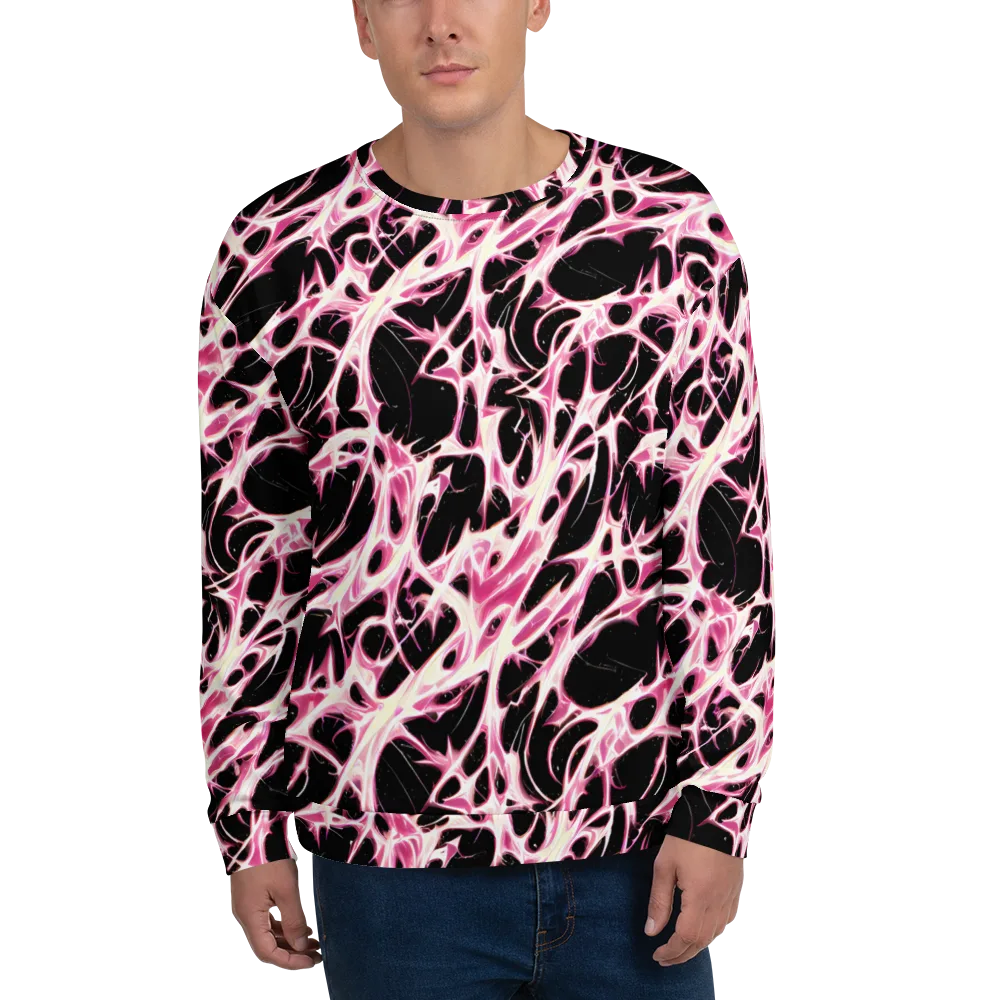 Fuchsia Fracture on Sweatshirt — Front