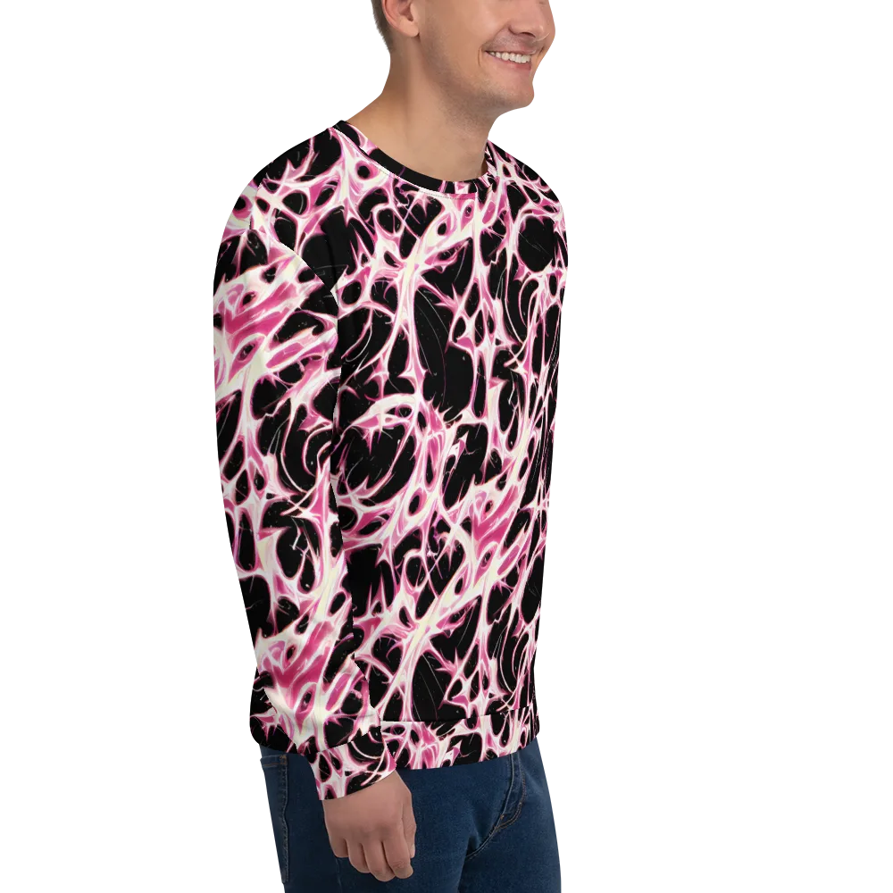 Fuchsia Fracture on Sweatshirt — Right Front