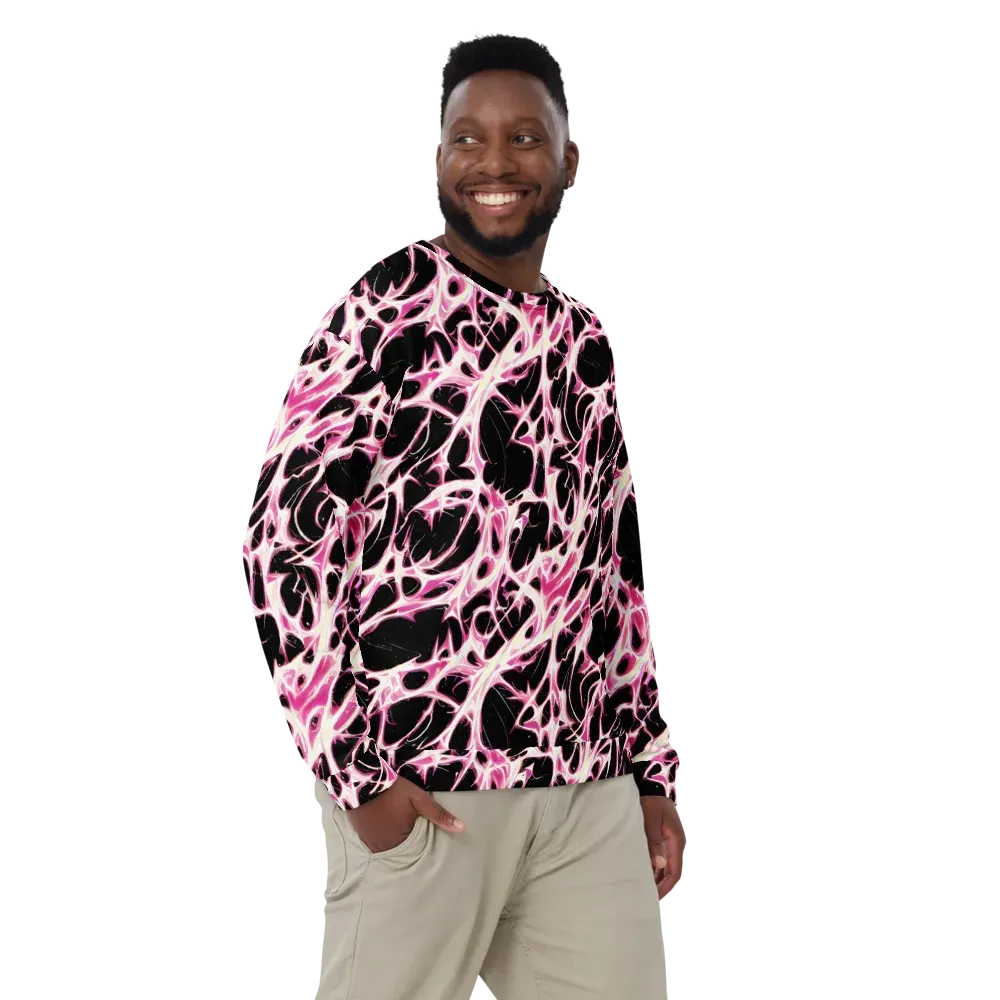 Fuchsia Fracture on Sweatshirt — Front