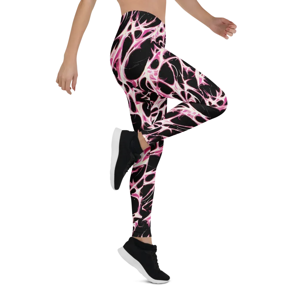 Fuchsia Fracture on Leggings — Right
