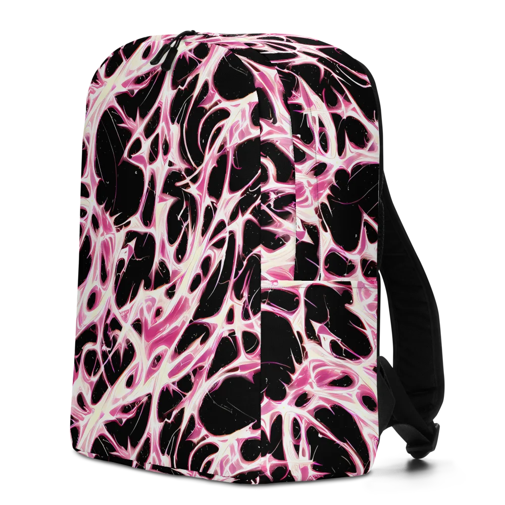 Fuchsia Fracture on Minimalist Backpack — Left
