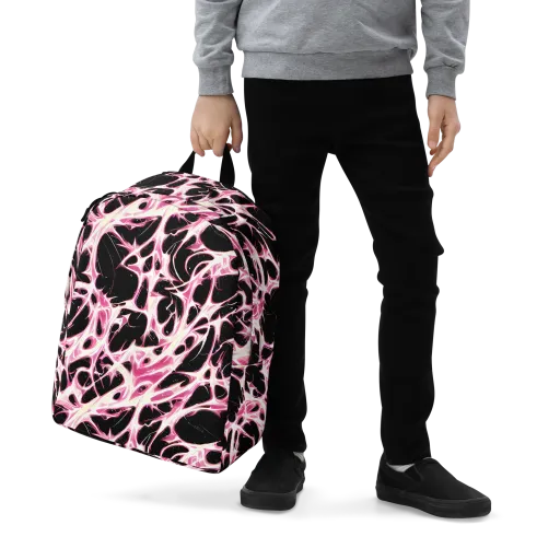 Fuchsia Fracture on a Minimalist Backpack
