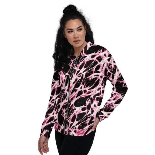 Fuchsia Fracture on a Bomber Jacket
