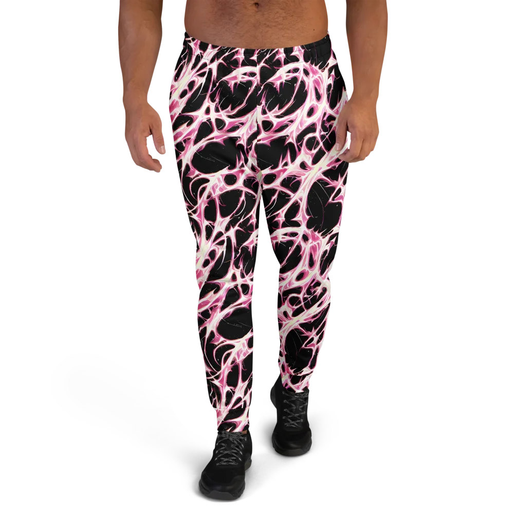 Fuchsia Fracture on Men's Joggers — Front