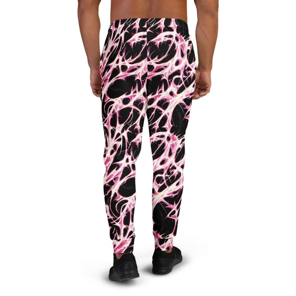 Fuchsia Fracture on Men's Joggers — Back