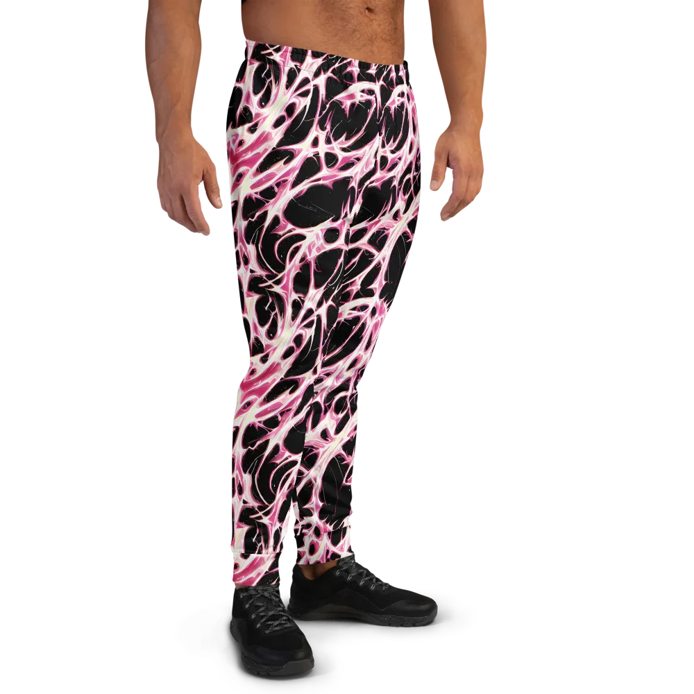 Fuchsia Fracture on Men's Joggers — Right