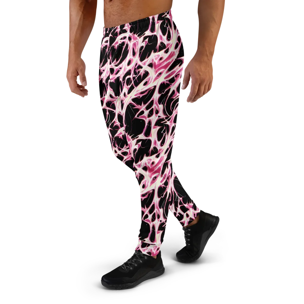 Fuchsia Fracture on Men's Joggers — Left