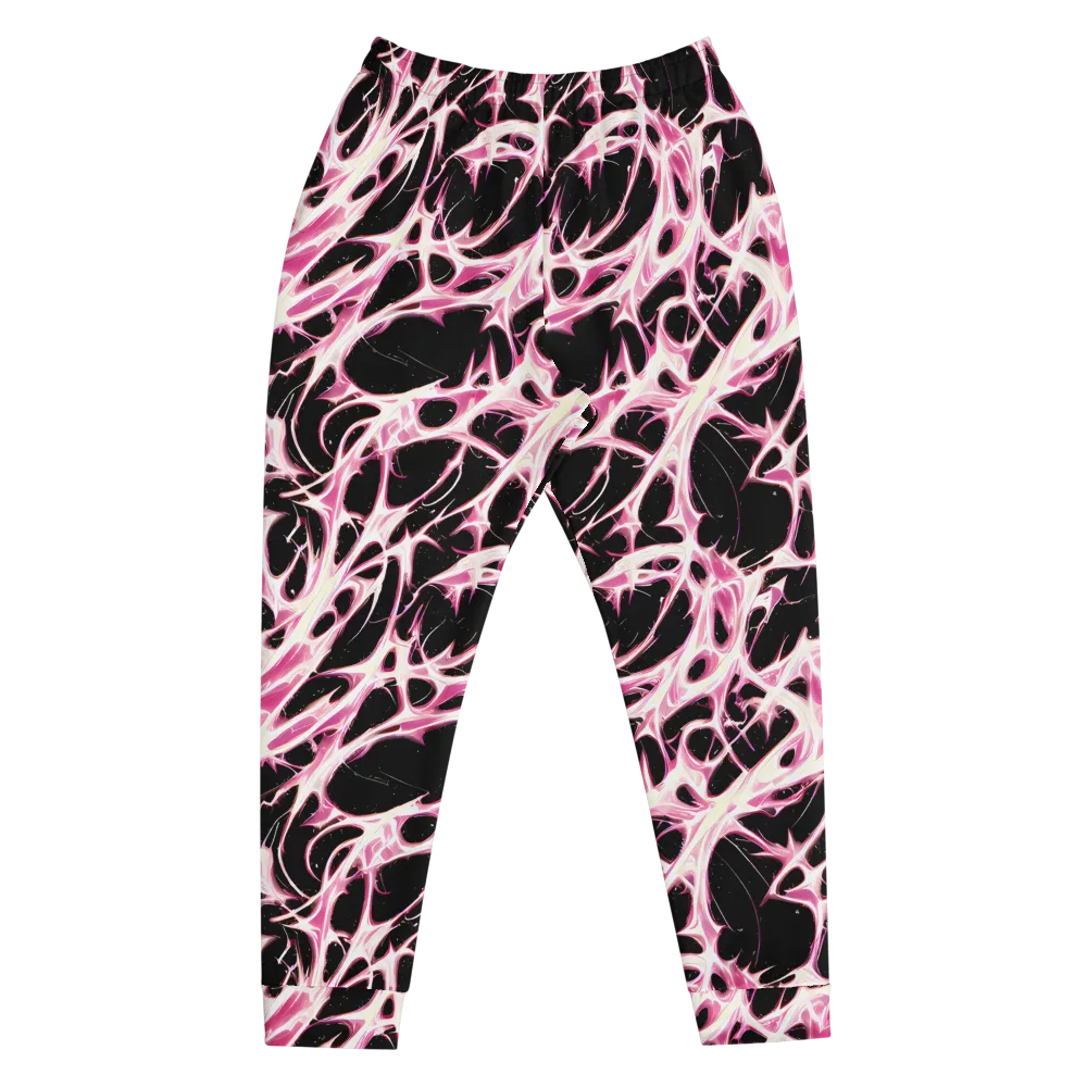 Fuchsia Fracture on Men's Joggers — Front