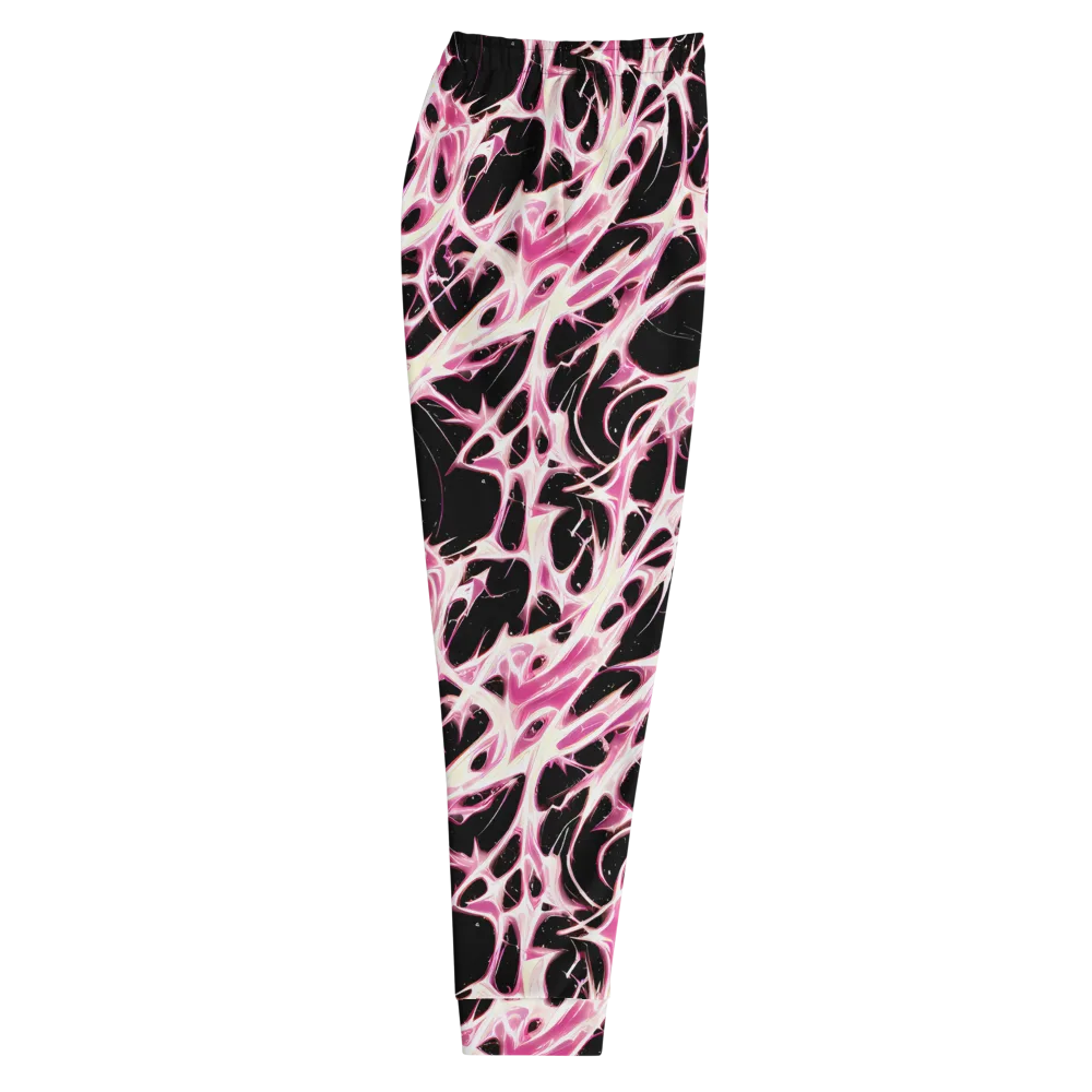 Fuchsia Fracture on Men's Joggers — Right