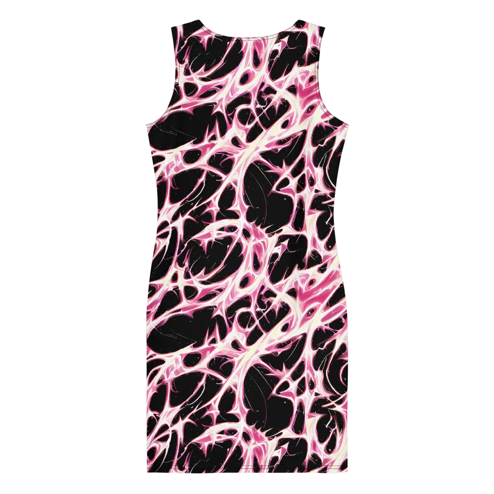 Fuchsia Fracture on Bodycon Dress — Back