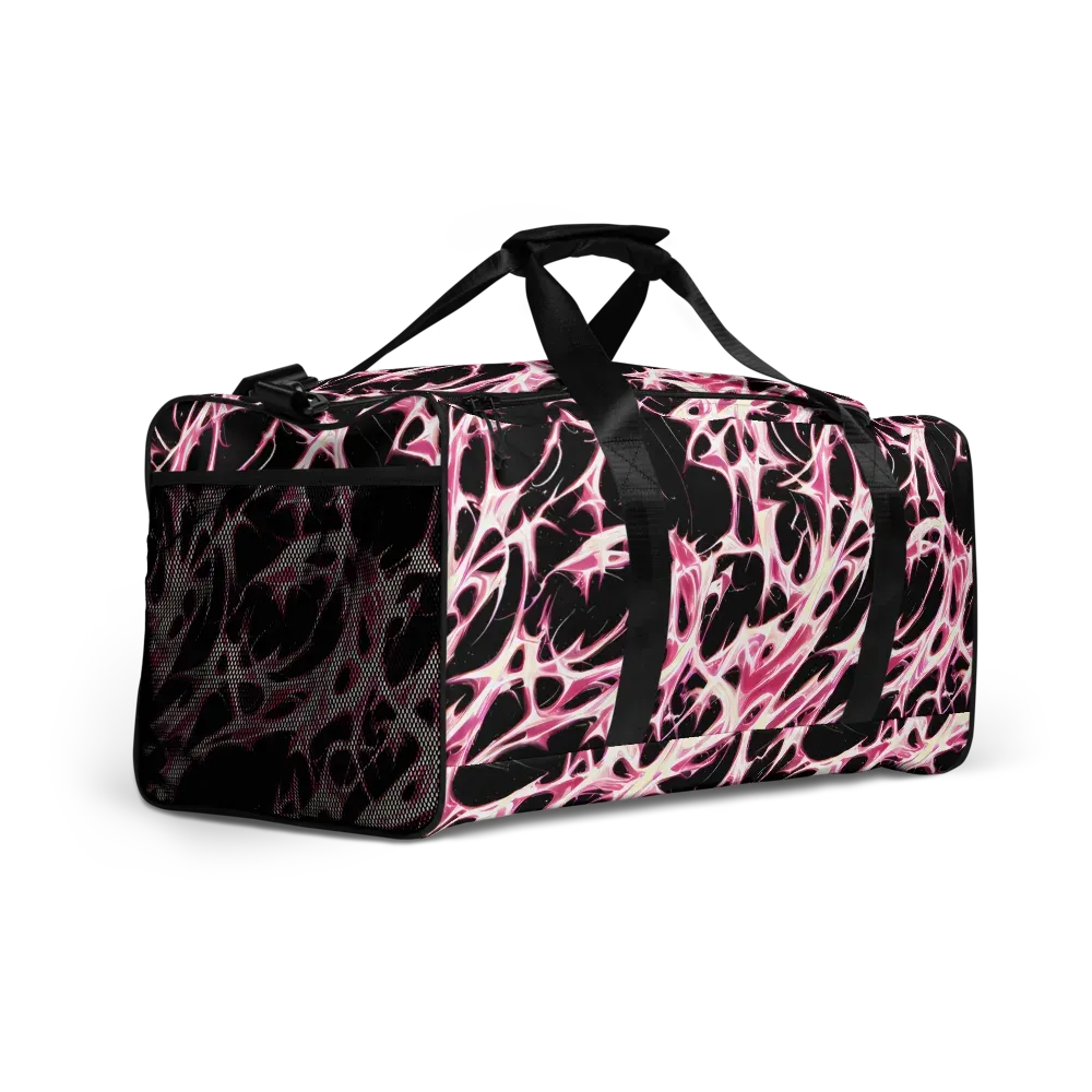 Fuchsia Fracture on Duffle Bag — Right Front