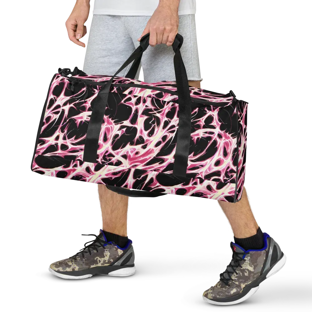 Fuchsia Fracture on Duffle Bag — Front