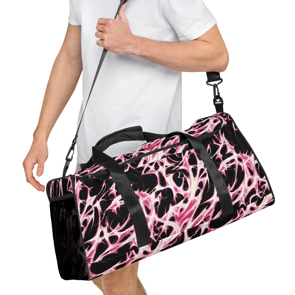 Fuchsia Fracture on Duffle Bag — Right Front